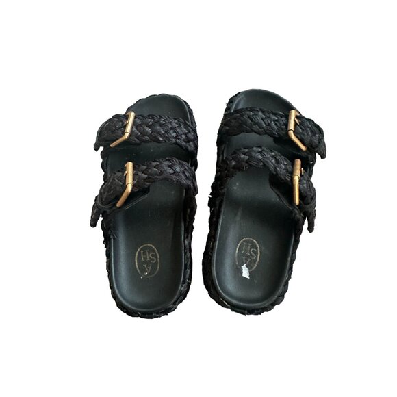 ASH Black Platform Braided Buckle Sandals Size 35 / US 5 - Picture 3 of 7